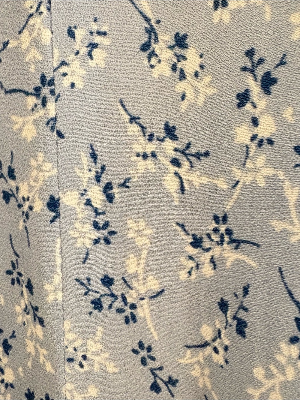 Reformation Floral Midi Skirt Blue White High Rise Front Slit Romantic - Picture 11 of 12
